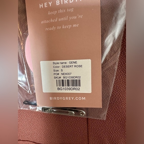 NWT Birdy Grey Gene Dress in Crepe Desert Rose - Picture 4 of 6